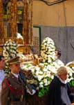 Custodia, ourives ostensório procissão de Corpus Christi em Toledo, Espanha.