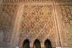 Magnificência Architectural acima da Arca Sagrada, El Tránsito Sinagoga, Toledo, Espanha.