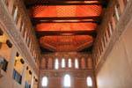 Teto e dentro da sala de oração, El Tránsito Sinagoga, Toledo, Espanha.