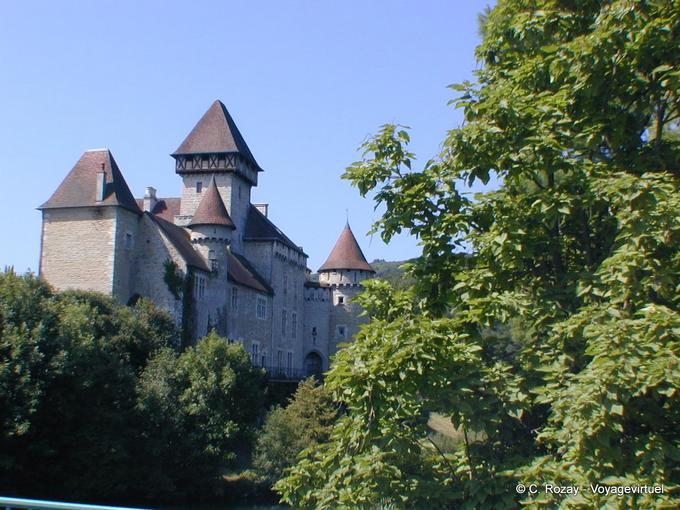 As torres do Château de Cléron, Doubs - Franche-Comté, França