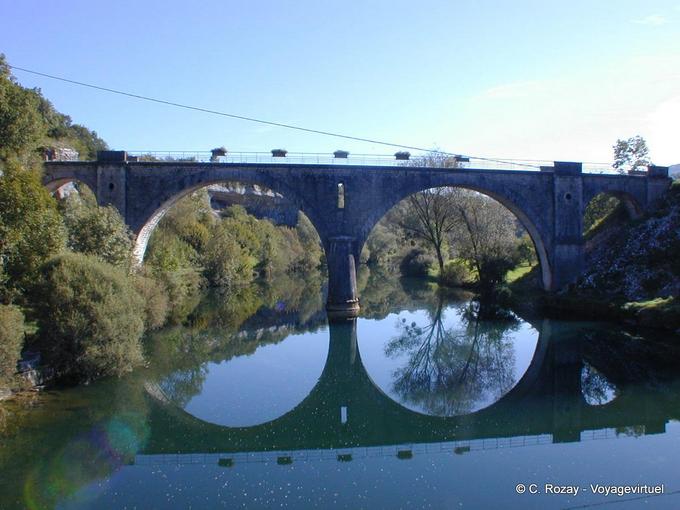 Os calhambeque Bridge, Cléron, Doubs, França