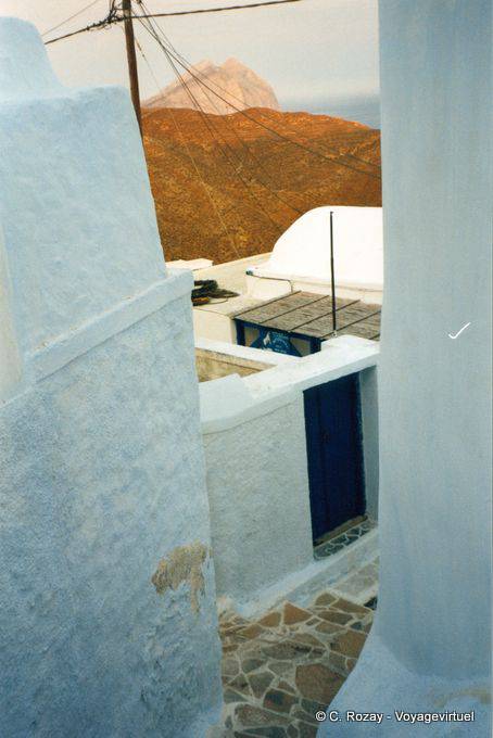 Alley com pedras, Chora, Anafi Ilha - Grécia