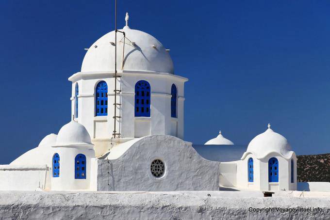 Sifnos Panagia Tou Vounou, fechar a cúpula - Grécia