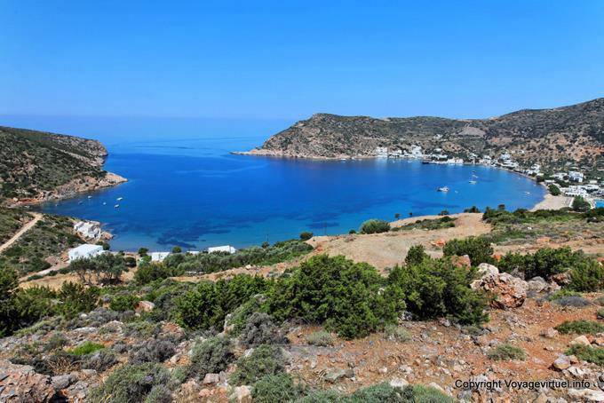 Sifnos, Vathi, vista da baía - Grécia