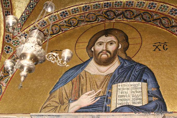 Ossios Loukas, mosaicos de ensinamentos de Jesus - Grécia