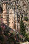 As colunas do templo do oráculo de Apolo, Delphi, Grécia.