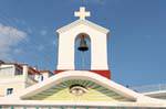 Campanário da capela para o olho, Poros, Grécia.