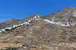 Serifos, Hora, panorama da aldeia morro, Grécia.