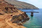 Serifos, Megalo Livadi restos de minas, Grécia.