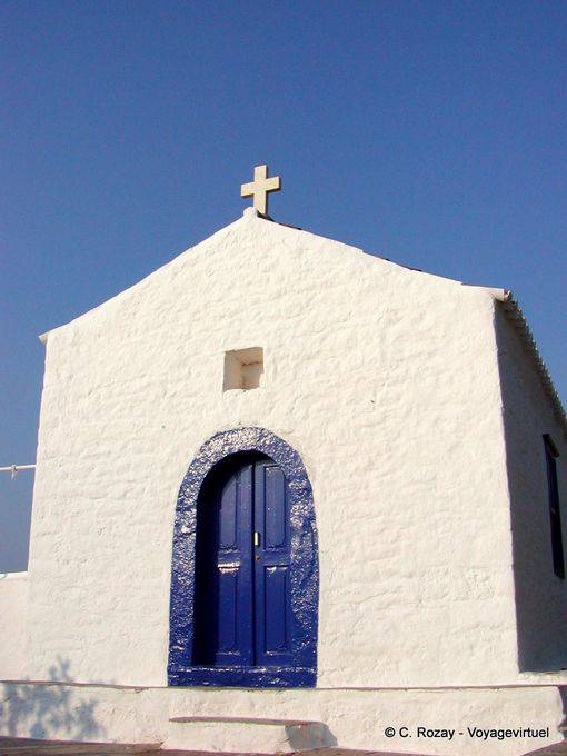 Capela de Agios Haralambos Vlichos, outro ponto de vista, Hydra - Grécia