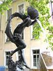 Fonte da estátua, Grenoble, Isere.