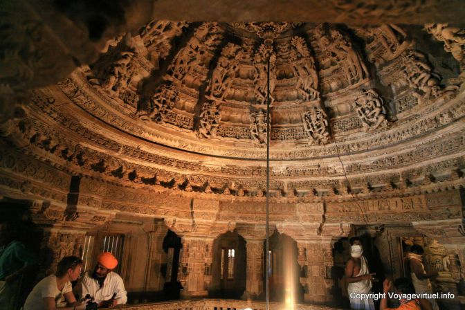 Jaisalmer Temple Jain Dome Vue Etage - India