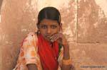 Jodhpur mehrangarh forteresse jeune fille regard.