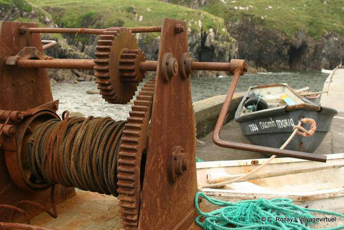 O barco coroa, pier Brandon Creek, Ballycurrane, Dingle - Irlanda