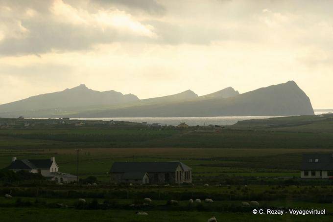 Panorama dos picos das três irmãs (As três irmãs), Dingle - Irlanda