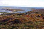 Panorama de Ardmore de Fahy e Pregado Island, Clifden Connemara Sky Road, Irlanda.