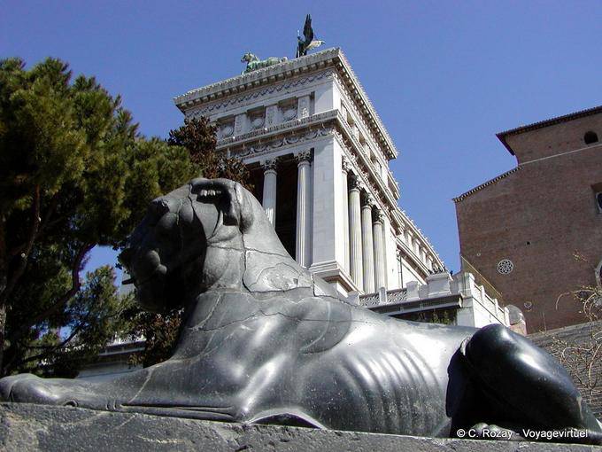 Outro ponto de vista do Leão do Egito, Capitólio, Roma - Italia