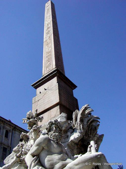Fonte dos Quatro Rios (Bernini), Piazza Navona, em Roma - Italia