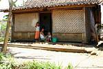 Javanês casa tradicional, Jambewangi, Java, Indonésia.