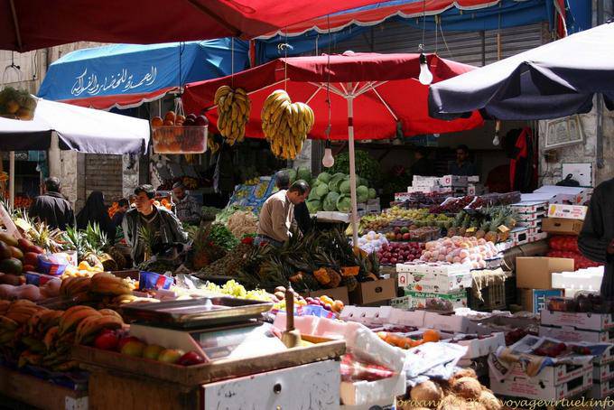 Mercado de frutas e vegetais, Amman - Jordania