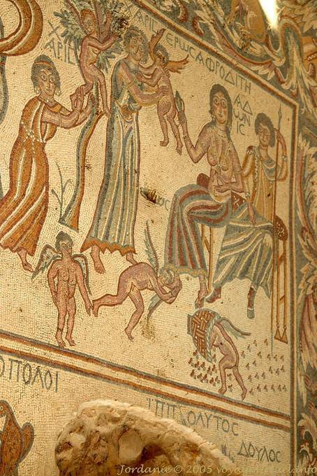 Os números da Grécia, Aphrodite espancar um querubim, Madaba - Jordania