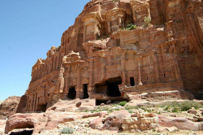 Fachada do Palácio de Corinto, Petra Khubta - Jordania