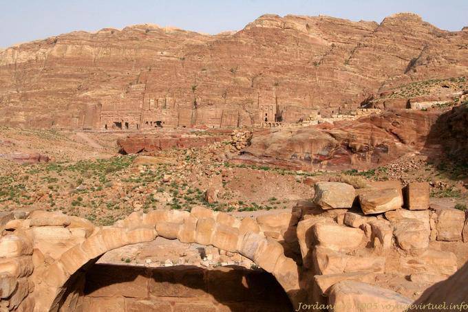 Jogo das tumbas reais acima permanece, Petra Cidade Baixa - Jordania