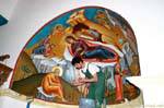 Pintor na igreja ortodoxa de Qasr el Yehud, Bethany, Jordania.