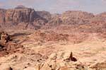 Vista do vale do Jabal Al-Khubtha, Petra Cidade Baixa, Jordania.