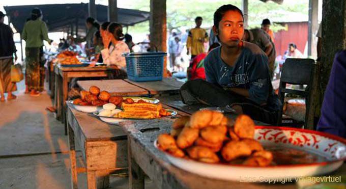 Donuts no nascer do sol, Khong Ilha, Laos