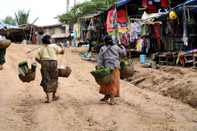 Xieng Homens, Lao aldeia oposto Luang Prabang, Laos