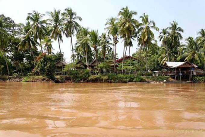No Rio de Mekong Laos Sud, Laos