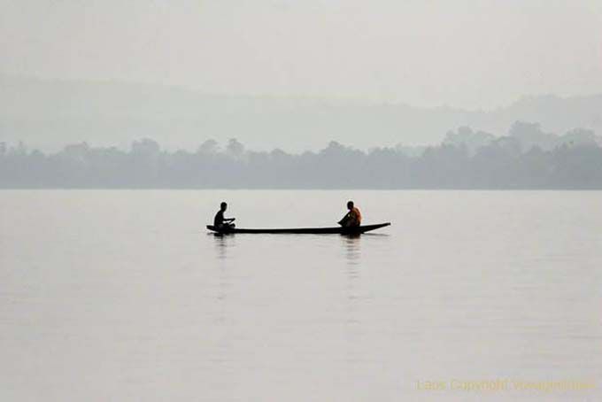 Meditação sobre o rio, Mekong, South Laos, Laos