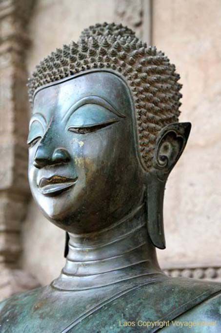 Meditação, Wat Phra Kaew Ho, Vientiane, Laos