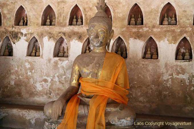 Buddha surpreendeu, Wat Sisaket, Vientiane, Laos