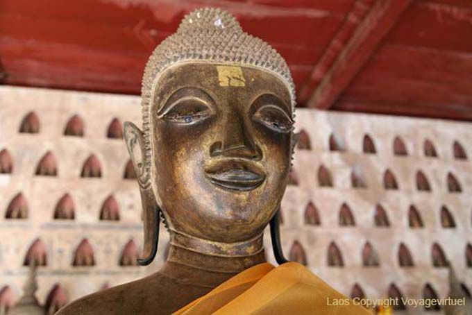 Buda sorridente, Wat Si Saket, Vientiane, Laos