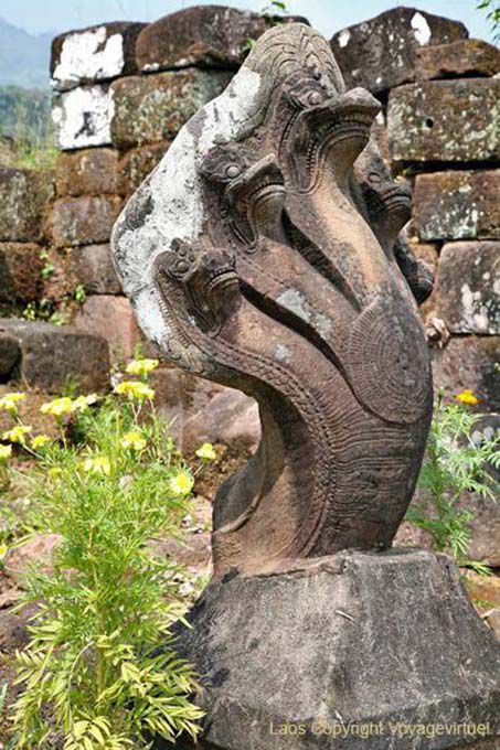 Naga 5 cabeças, Vat Phou, Laos