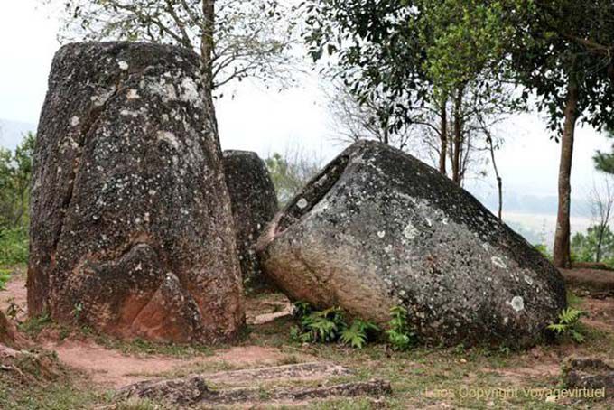 Jars lareira, planície dos frascos Xieng Khouang, Laos