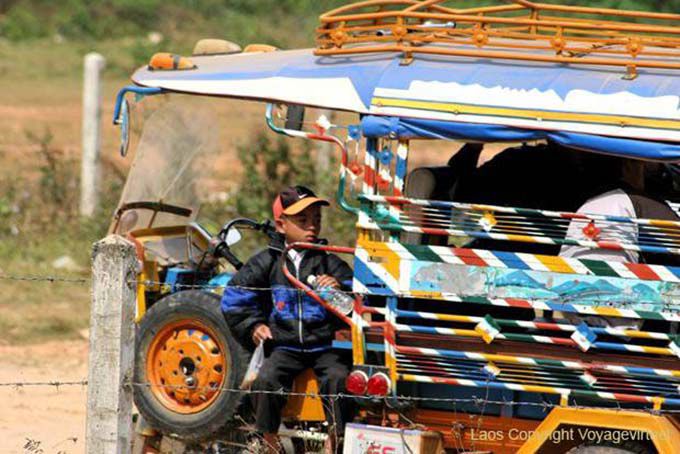 Meios de transporte local, Xieng Khouang antiga capital, Laos