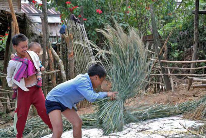 O trabalho infantil, Thai Dam, Xieng Khouang, Laos