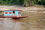 Barco da velocidade no rio Mekong, Luang Prabang, Laos.