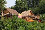 Casas típicas na área de Luang Prabang, Laos.