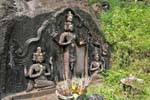 Visão geral da Trimurti, Wat Phou, Laos.