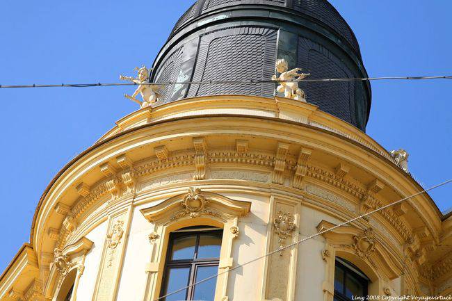 Bismarkstrasse, Landstrasse, zoom em querubins, Linz - Áustria