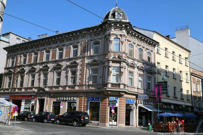 Edifício no cruzamento da Schillerstrasse, Landstrasse, Linz - Áustria