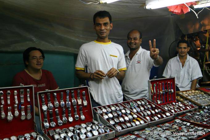Fornecedores amigáveis, mercado chinês, Kuala Lumpur - Malaysia