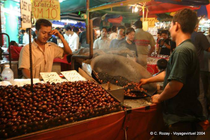 Castanhas quente, quente, Kuala Lumpur - Malaysia