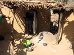 Latakaff, la cour intérieure dans un habitat traditionnel, Mali.