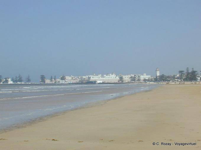 Vista da praia em Essaouira - Marrocos