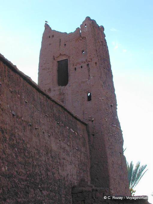 Ait Ben Haddou, uma das torres de canto da Ksar - Marrocos